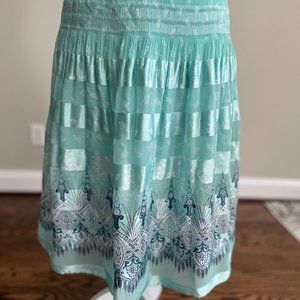 Sophie Max Light green, white and blue skirt, size medium